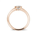 1.50克拉圓形玫瑰金單鑽戒指