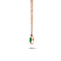 玫瑰金祖母綠吊墜