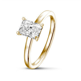 1.00克拉雷迪恩形黃金單鑽戒指