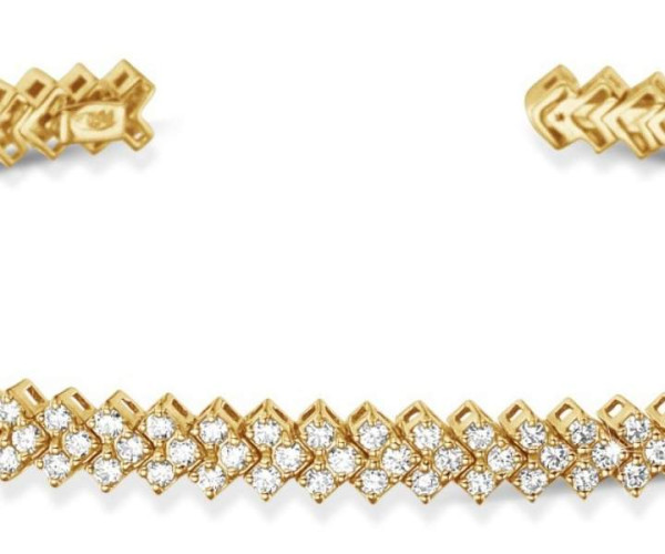 Yellow gold diamond bracelet by BAUNAT