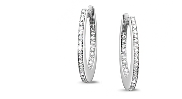 Hoops earrings with diamonds for every occasion