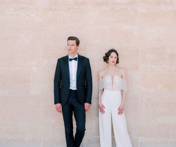 couple posing for their wedding pictures