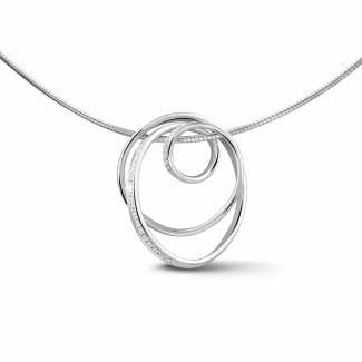 Collane con diamanti - Vendita esclusiva BAUNAT (senza diritto di restituzione entro 30 giorni) - Pendente con diamante da 0,65 carati in oro bianco