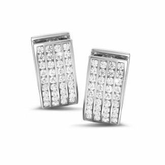 Orecchini - Orecchini con diamanti da 1,20 carati in oro bianco