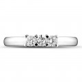0.50 carat trilogy ring in platinum with round diamonds