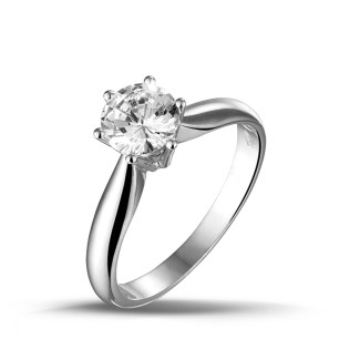 Anello solitario con diamante da 1,00 carati in platino