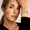 Bracciale tennis largo 25,90 ct in oro giallo