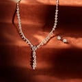 Collana da 7,00 carati in oro rosso con diamanti rotondi e marquise