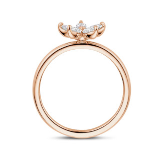 Anelli - Anello Flowers con petali di diamanti taglio marquise