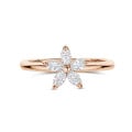 Anello Flowers con petali di diamanti taglio marquise