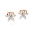 Orecchini Flowers con petali di diamanti taglio marquise