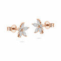 Orecchini Flowers con petali di diamanti taglio marquise