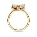 Anello Flowers con petali di diamanti taglio marquise