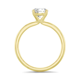 Fidanzamento - Anello solitario da 2,00 carati in oro giallo con diamante rotondo 