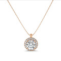 Collana con diamante da 1,00 carati in oro rosso
