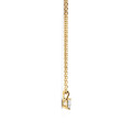 Pendente solitario 0,15ct in oro giallo con diamanti taglio goccia