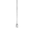 Pendente solitario da 0,15 ct con diamanti taglio princess in oro bianco