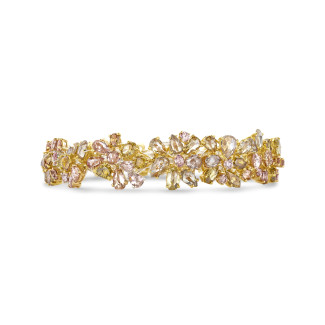 Bracciali - Bracciale unico nel suo genere in oro giallo e bianco 15,90 carati sfumato