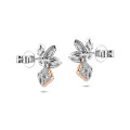 Unico - Orecchini con diamanti verdi da 3,37 ct in oro bianco e rosa