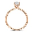Anello solitario da 1,20 ct in oro rosso con diamante a marquise