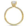 Anello solitario da 1,20 ct in oro giallo con diamante a marquise