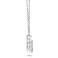 Pendente con diamante solitario da 1,00 carati con taglio a marquise in oro bianco