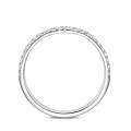 Anello eternity semiincastonato da 0,23 carati in oro bianco - si abbina a una selezione di anelli della collezione BAUNAT Iconic