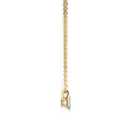 Pendente solitario 0,15ct in oro giallo con diamanti taglio marquise