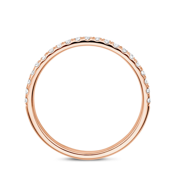 Anello eternity semiincastonato da 0,26 carati in oro rosso - si abbina a tutti gli anelli della collezione Fancy Shapes