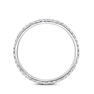 Anelli - Anello eternity semiincastonato da 0,46 carati in oro bianco - si abbina a una selezione di anelli della collezione BAUNAT Iconic