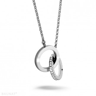 Collane con diamanti - Collana infinity con diamante da 0,20 carati in platino