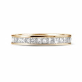 Anello eternity da 1,75 carati (set completo) in oro rosso con diamanti princess