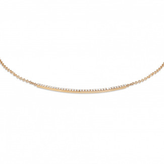 Collane con diamanti - Collana con diamante fine da 0,30 carati in oro rosso