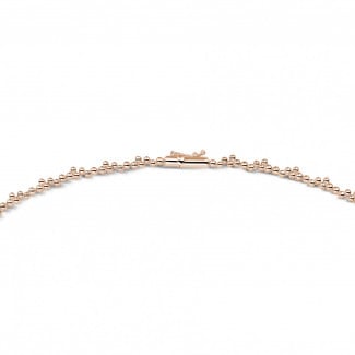 Collane con diamanti - Collana da 7,00 carati in oro rosso con diamanti rotondi e marquise