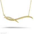Collana con diamante da 1,06 carati in oro giallo