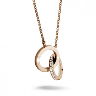 Collana infinity con diamante da 0,20 carati in oro rosso