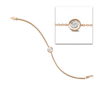 Bracciale satellite con diamanti da 0,70 carati in oro rosso
