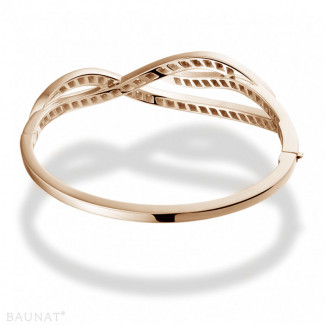 Bracciali - Bracciale con diamanti da 2,43 carati in oro rosso