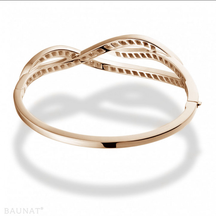 Bracciale con diamanti da 2,43 carati in oro rosso