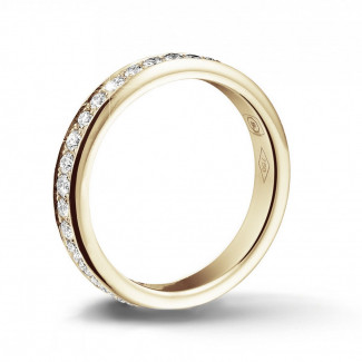 Matrimonio - Anello eternity con diamanti da 0,68 carati (set completo) in oro giallo
