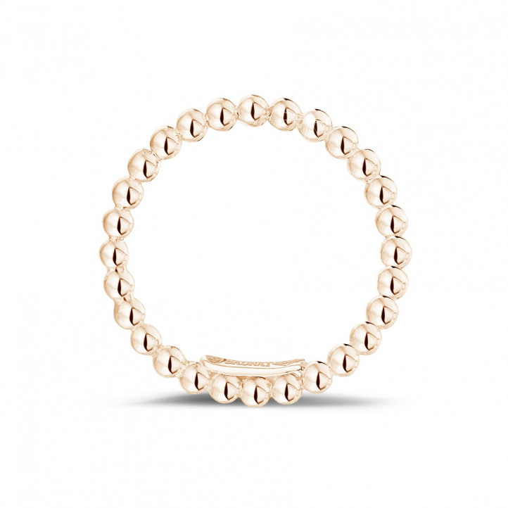 Anello con perline sovrapponibili in oro rosso