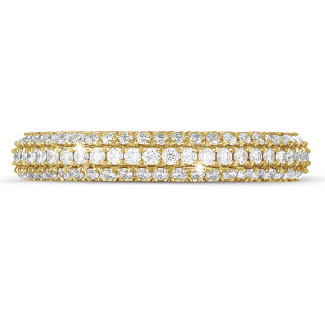 Anello eternity - Anello eternity con diamanti da 0,65 carati (mezzo giro) in oro giallo