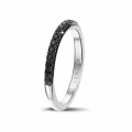 Anello eternity da 0,35 carati (mezzo giro) in oro bianco con diamanti neri