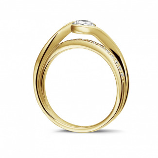 Fidanzamento - Anello con diamante solitario da 0,50 carati in oro giallo