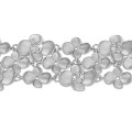 Bracciale floreale con diamanti da 0,75 carati in oro bianco