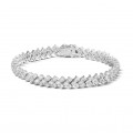 Bracciale da 9,50 carati in oro bianco con design a coda di pesce