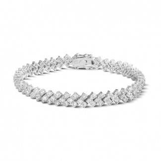 Bracciale da donna - Bracciale da 9,50 carati in oro bianco con design a coda di pesce