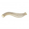 Bracciale tennis largo 25,90 ct in oro giallo