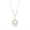 Collana da 7,70 carati in oro giallo con diamanti rotondi, marquise, a goccia e a forma di cuore