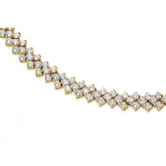 Collane con diamanti - Collana da 19,50 carati in oro rosso con design a coda di pesce